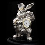 Silver-plated watch "White Rabbit"