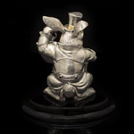 Silver-plated watch "White Rabbit"