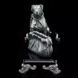 Серебряная визитница "Бордосский дог"