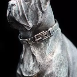 Серебряная визитница "Бордосский дог"