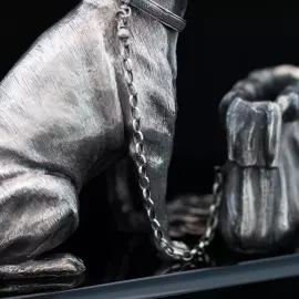 Серебряная визитница "Бордосский дог"