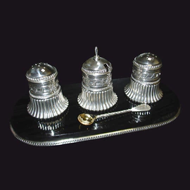 Silver salt shakers "Monarch"