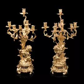 Канделябры "Эдем" с позолотой