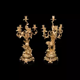 Канделябры "Эдем" с позолотой