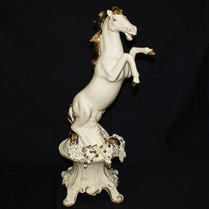 Ceramic statuette "Horse" with gilding