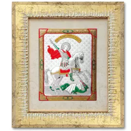 Decorative panel "George the Victorious" with gilding