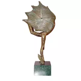 Настольные часы из бронзы "Бегущее время"