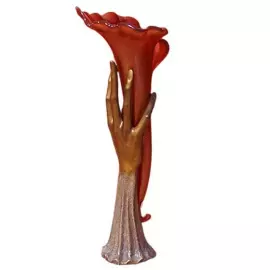 Crystal flower vase "Glove"