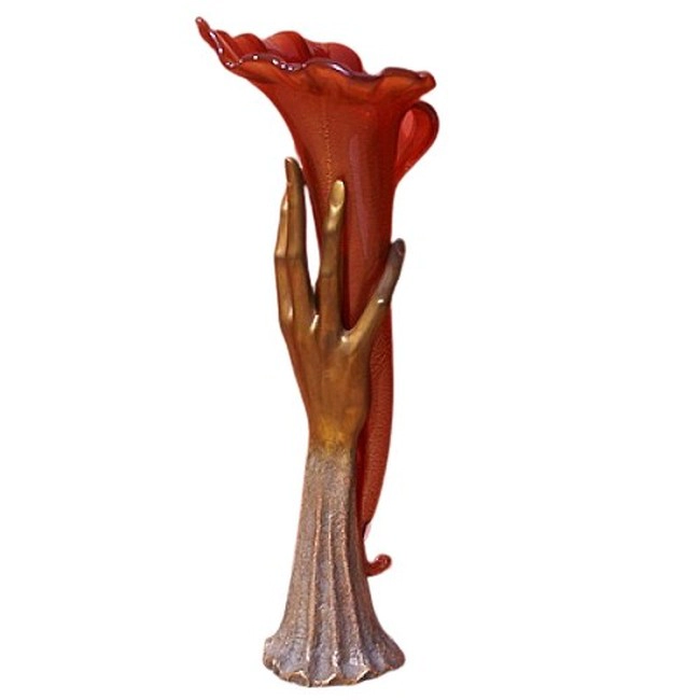 Crystal flower vase "Glove"