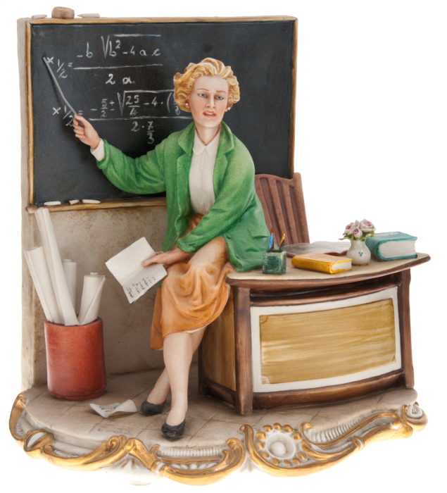 Porcelain statuette "Math Teacher"