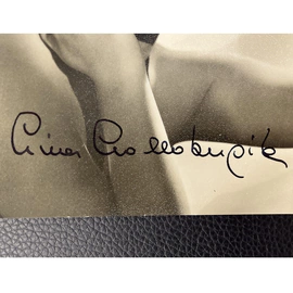An autographed photo. Actress Gina Lollobrigida
