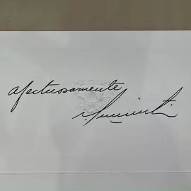 Приглашение с автографом. Аугусто Пиночет