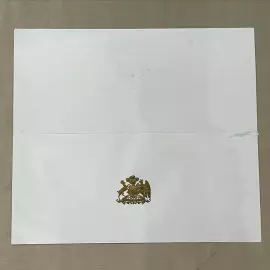 Приглашение с автографом. Аугусто Пиночет