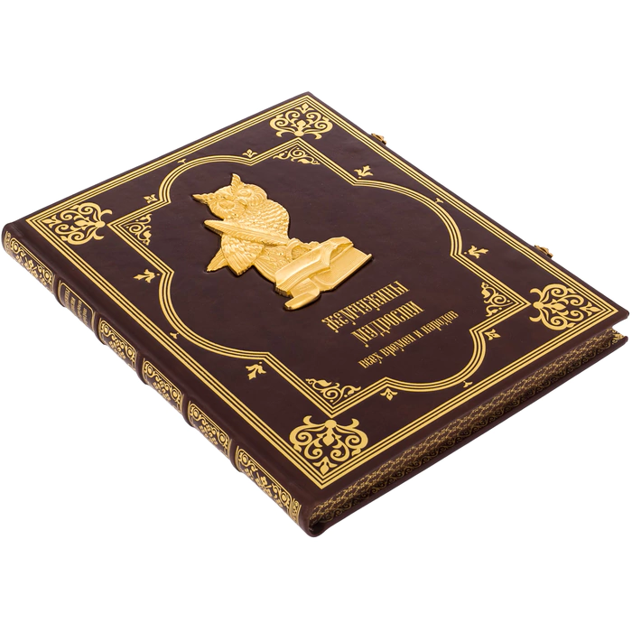 The leather-bound book "Pearls of Wisdom of all times and peoples"