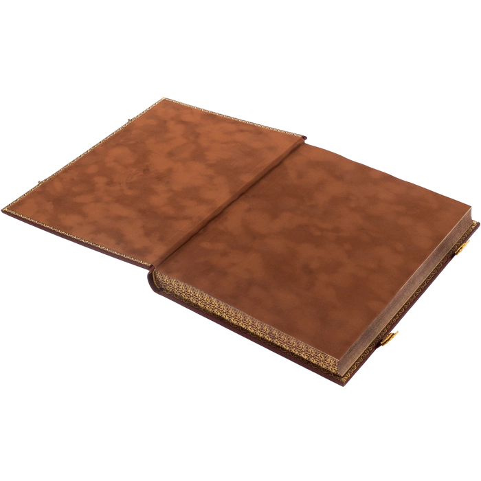 The leather-bound book "The Hunter's Handbook"