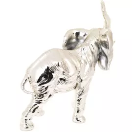Скульптура посеребренная "Слон" с мраморной крошкой