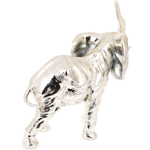 Silver-plated sculpture "Elephant" with marble chips