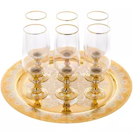 Набор для шампанского "Нарцисс" на 6 персон, Златоуст