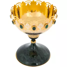 Ваза для фруктов и конфет "Изыск" на ножке из нефрита, Златоуст