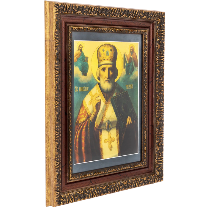 Painting on gold leaf "Saint Nicholas of Myra"