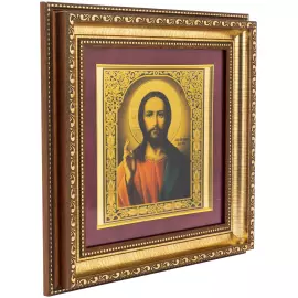Картина на сусальном золоте "Спас Вседержитель"