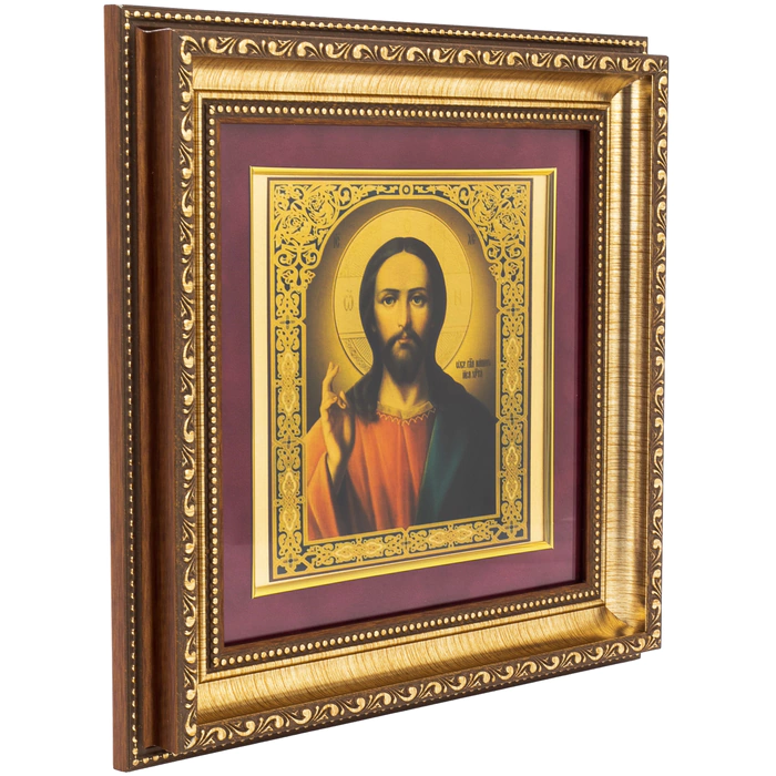 Painting on gold leaf "The Almighty Saved"