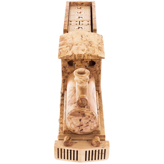 Domino made of Karelian birch "Steam train"