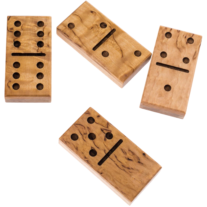 Domino made of Karelian birch "Steam train"