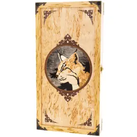 Нарды из карельской березы "Рысь" малые Нарды из карельской березы "Рысь" малые