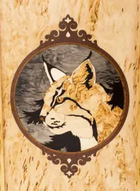 Нарды из карельской березы "Рысь" малые Нарды из карельской березы "Рысь" малые