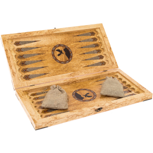 Backgammon from Karelian birch "Eagle"