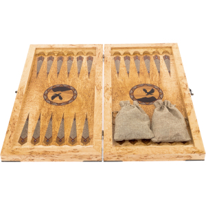 Backgammon from Karelian birch "Eagle"