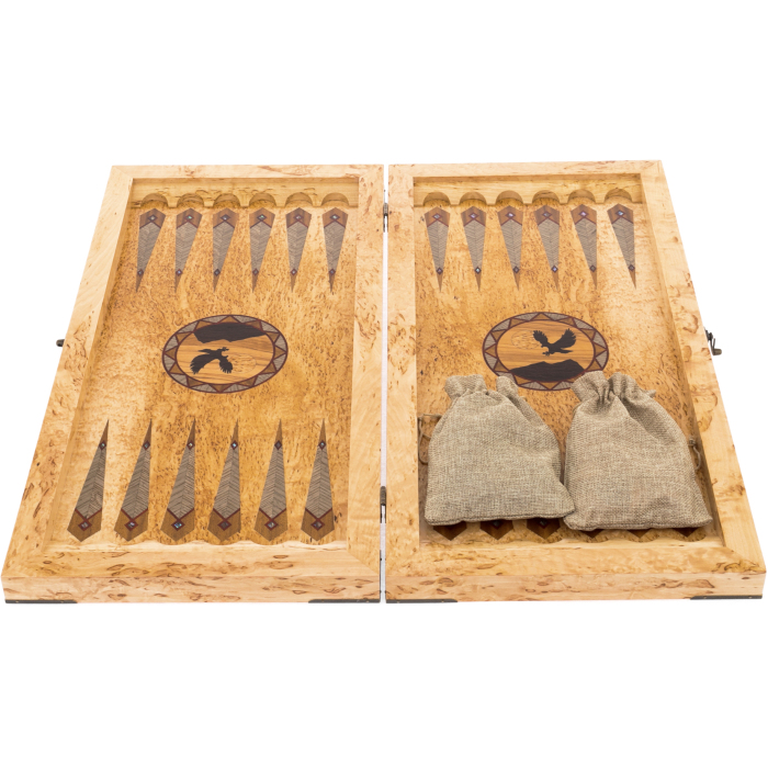 Backgammon from Karelian birch "Eagle"