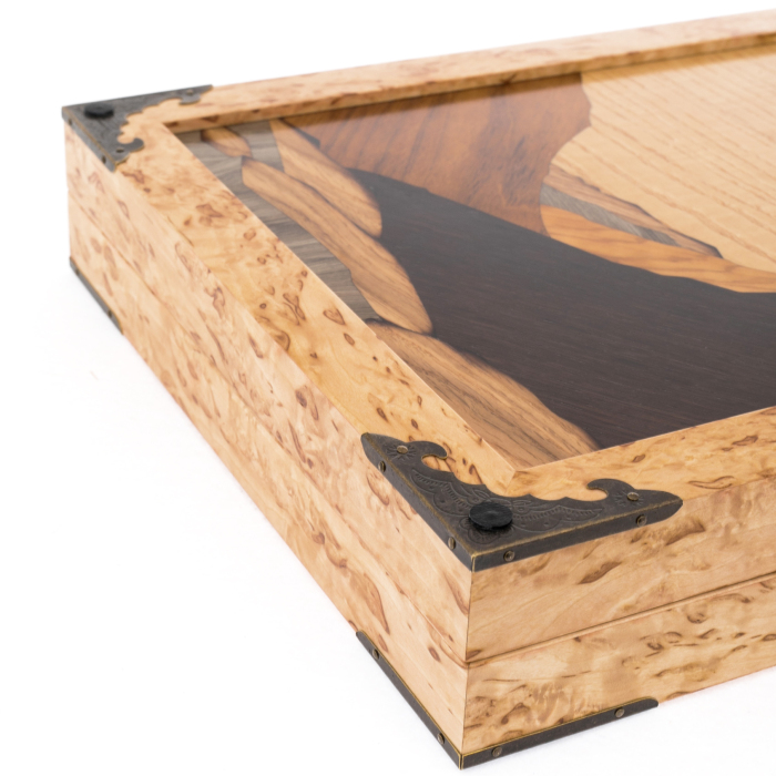 Backgammon from Karelian birch "Eagle"