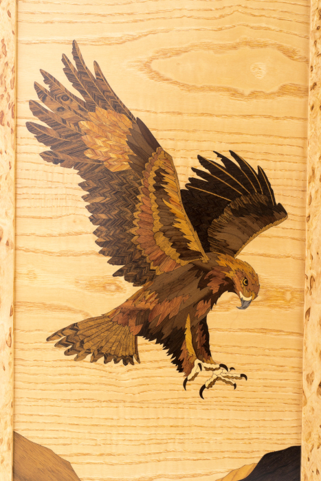 Backgammon from Karelian birch "Eagle"