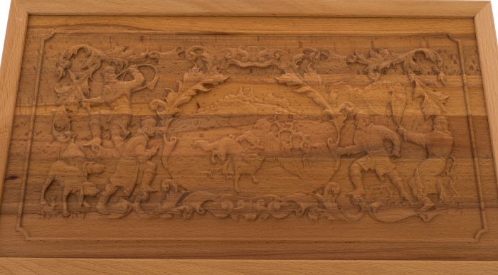 Backgammon from beech "Falconry"