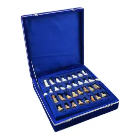 Шахматы из белого мрамора и зеленого оникса "Классика" малые