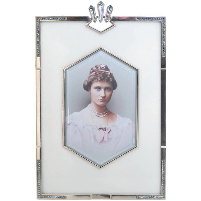 Photo frame silver "Alexandra" with topaz
