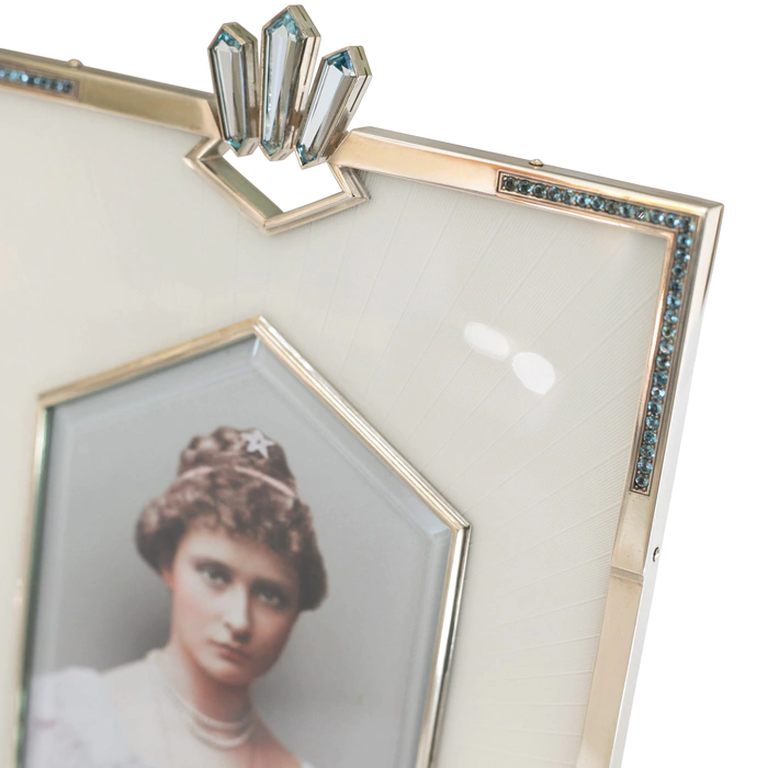 Photo frame silver "Alexandra" with topaz