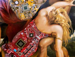 Damir Krivenko's painting "Motherboard Mining"