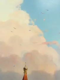 Damir Krivenko's painting "Wifi on Red Square"