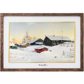 Damir Krivenko's painting "Wifi in the village"