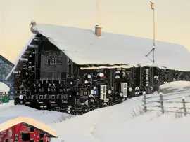 Damir Krivenko's painting "Wifi in the village"