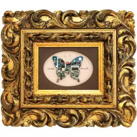 Damir Krivenko's painting "Butterfly" in a gold frame