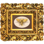 Damir Krivenko's painting "The Bee" in a gold frame