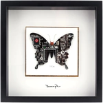 Damir Krivenko's painting "Butterfly" in a black frame