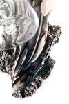 Statuette "Dolphin with a bottle" with silver coating