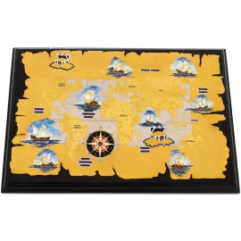 Набор водочный с флягой "Морской" на 2 персоны, 4 персоны, Златоуст