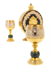 Набор фляга с рюмками "Лев" на 2 персоны, Златоуст