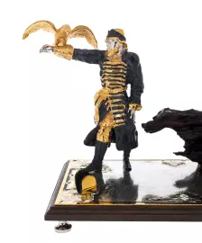 Нож на подставке "Сокол" Златоуст